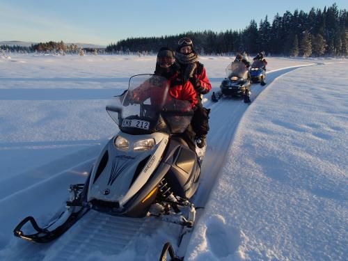 Schneemobiltour in Lappland