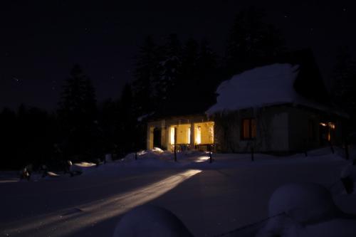 Nachts kehren wir in unsere einsame Holzhütte zurück... (Foto: Wojciech Juda)
